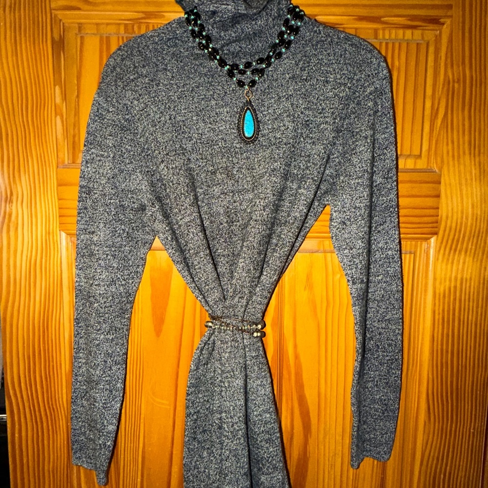 Sandra Cashmere Gray Sweater Dress